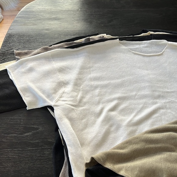 Eskandar sweater lot, 3 long oversized sweater dresses, 8 linen sweaters - Picture 10 of 14